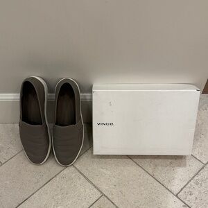 Vince Taupe Slip-On Loafers